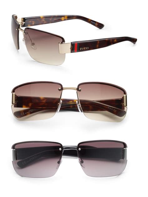 cheap gucci sunglasses mens|Gucci rimless sunglasses men's.